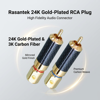 Connecteur banane en fibre de carbone Rasantek, haute conductivité, prise audio pour système audio haut de gamme, fiches de câble de haut-parleur de 4 mm