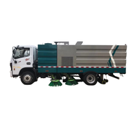 Camion balayeuse routière mini haute pression Dongfeng 4x2 avec moteur et pompe, capacité de nettoyage sec/humide de 3 m³ pour le lavage des rues