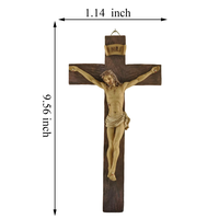 Artisanat fait à la main résine catholique croix tenture murale jésus Crucifix Statue Christ Art mural pour la décoration de la maison