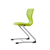 Chaise d'école moderne pour étudiants - Empilable, durable, en plastique écologique avec structure métallique pour salles de formation