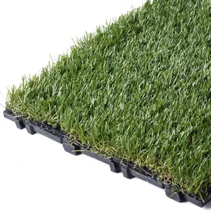 12" Interlocking DIY Tiles Low Pile Height Artificial Grass Ornaments Outdoor Gardens Balconies Packaged Boxes