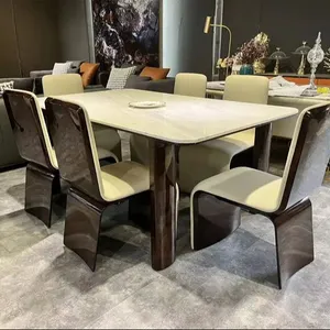 Nouvelle arrivée Source usine conception de meubles en gros ensemble de qualité haut de gamme table à manger en bois massif