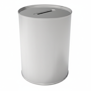 Tirelire en forme de bidon métallique Kontensan, modèle K104, 105 x H143 mm, 1 L, fabriqué en Turquie - Product Image 2