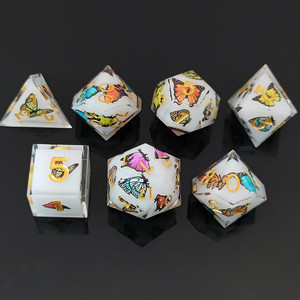 Tinh tế Vàng WHIT phổ biến đôi RPG dán ngục tối đa diện và rồng xúc xắc được thiết lập cho các trò chơi nhập vai - Product Image 5