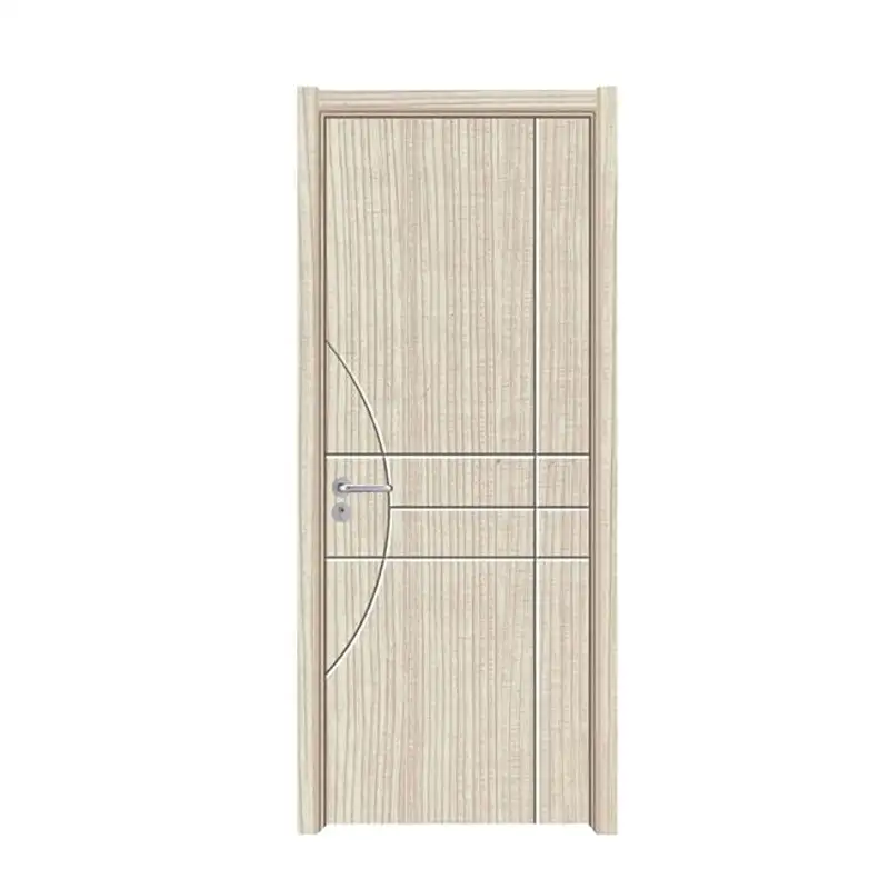 Puertas de madera para interiores, diseño moderno de lujo, PVC, MDF, HDF, para apartamento, Villa, renovación rápida