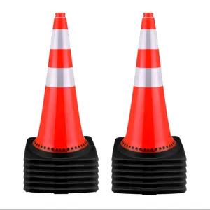 Highways Signal Flexible Pvc Road Used Traffic Cones Reflective Safety Traffic Cone