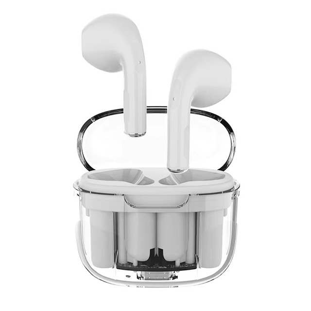New Wireless Transparent Charging case TWS Wireless BT Headphones Dual-ear Sports Game Call Listening to Music Stereo