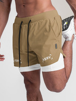 Shorts de sport pour hommes style américain 2025, séchage rapide, tricotés, anti-attraction, coupe droite, pour jeunes, à porter en extérieur