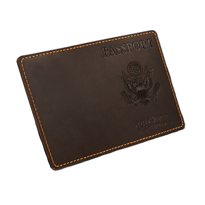 Portefeuille de voyage en cuir de vache véritable pour <span class=keywords><strong>homme</strong></span>, <span class=keywords><strong>porte</strong></span>-cartes et passeport, organiseur de documents, <span class=keywords><strong>sac</strong></span> pour les résidents américains - Product Image 4