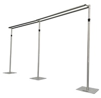 Kit de support d'arche en aluminium réglable 10x20ft à double croisement pour rideaux de scène, rideaux floraux et tissus de décoration événementielle robuste