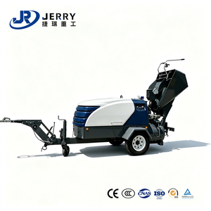 Pompe mélangeuse de mortier semi-sèche mobile diesel 55 kW pour travaux de nivellement de sols en construction - Product Image 1
