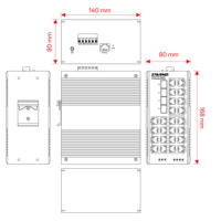 Switch PoE Industri Luar Ruangan 24 Port Gigabit Terkelola Layer 2 dengan SNMP/ERPS/VLAN/QOS/IGMP