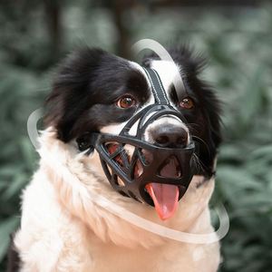 Ventes directes d'usine de haute qualité Durable noir Pet bouche manchon produit chien creux Anti-morsure Silicone museau - Product Image 1