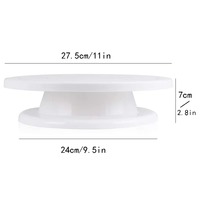 Ensemble de support de décoration de gâteaux en plastique en gros, plateau de cuisson domestique antidérapant, rotatif, réglable, résistant à la chaleur pour four