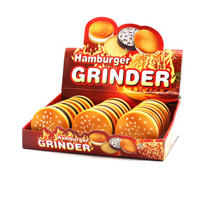 Meilleures ventes transfrontalières : Grinder à herbes simple et créatif, en alliage de zinc à <span class=keywords><strong>trois</strong></span> couches, à dents pointues, avec fonction de rangement, modèle Hamburger Grinder - Product Image 2