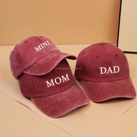 Gorra de Béisbol Personalizada con Bordado de Logotipo, Gorra Snapback Lavada, Ajustable, sin Estructura, Suave, Gorra de Béisbol Lavada, Personalización de Gorra Tipo Dad Hat