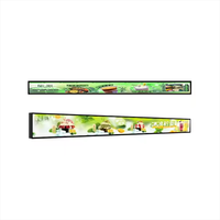 21 24 29 35 43 88 inci LCD Bar rak layar iklan Digital papan reklame LCD pemutar Panel Ultra lebar peregangan tampilan
