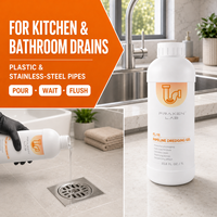 Déboucheur de canalisations, déboucheur pour éviers de cuisine et drains de salle de bain, dissolvant de bouchons, produit de nettoyage, vente en gros