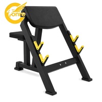 Banc de musculation commercial pour curls, station d'entraînement des biceps avec supports de barres réglables