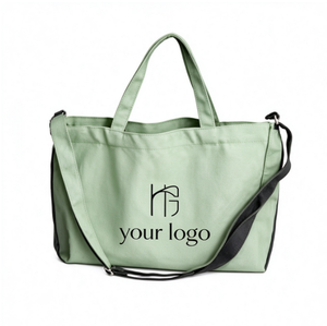 Custom Logo Tote <b>Bag</b> Wholesale Custom Print Cotton Canvas <b>Shoulder</b> Tote <b>Bags</b> <b>With</b> Zipper <b>With</b> Pocket and <b>With</b> Custom Printed - Product Image 1