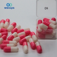 Capsules vides imprimées sur mesure Wecaps, capsules de couleur rose, capsules 000 HPMC