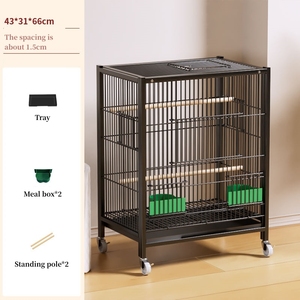 <span class=keywords><strong>Cage</strong></span> à oiseaux en fer épais de grande taille amovible avec plateau en plastique, sécurisée et <span class=keywords><strong>durable</strong></span> - Product Image 4