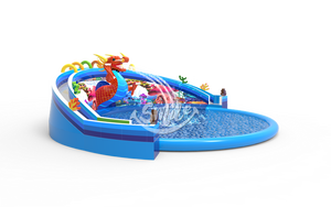 Venta DE FÁBRICA DE China <span class=keywords><strong>Parque</strong></span> acuático inflable gigante de aguas profundas con tobogán de agua inflable de piscina grande para negocios de alquiler - Product Image 4