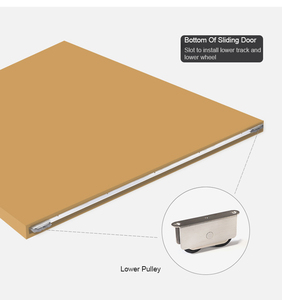 Bánh xe văn phòng theo dõi Bộ dụng cụ cho hệ thống bằng gỗ ẩn ma cơ chế phụ kiện phần cứng vô hình Đường Sắt cửa trượt tự động - Product Image 4