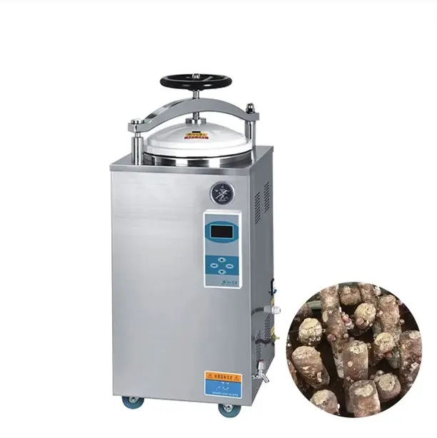 IKEME 35L 50L 75L 100L Stérilisateur à vapeur à pression verticale Machine de stérilisation autoclave pour aliments en conserve champignons