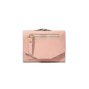 Commercio all'ingrosso nuovo Design carino regali donne rosa piccoli portafogli portamonete sottile porta carte d'identità per le donne ang Girl