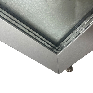 Congélateur de distributeur automatique de boissons de bière transparent porte en verre de réfrigérateur à faible émissivité de chauffage frais avec la main longue - Product Image 3