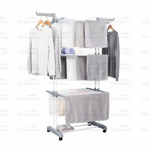 Porte-vêtements <span class=keywords><strong>pas</strong></span> <span class=keywords><strong>cher</strong></span> à 3 niveaux pour séchage de vêtements - Product Image 1