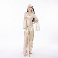 Robe de danse orientale Baladi Saidi à paillettes brillantes, costume de performance de danse du ventre, 3 pièces pour femme
