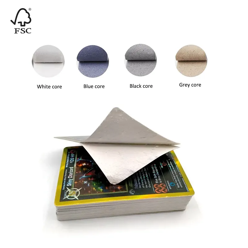 Impresión de juego de cartas coleccionables holográficas personalizadas al por mayor directas de fábrica