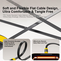 Accesorios Móviles al por Mayor, Cable de Datos Retráctil 2 en 1 USB-C de 100W y 1.2m con Carga Rápida para iPhone