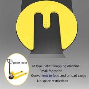 Machine d'emballage manuelle de palettes et de cartons avec film étirable, machine à enrouler le film plastique sur plateau tournant - Product Image 3