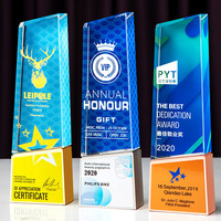 Trophée en cristal personnalisé imprimé UV, récompense d'honneur pour partenaires d'entreprise et d'affaires