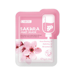 LAIKOU-<span class=keywords><strong>Mascarilla</strong></span> de arcilla de Sakura para limpieza <span class=keywords><strong>facial</strong></span> profunda, hidratante, control de aceite, antienvejecimiento, antiarrugas, máscara de barro rosa, piel <span class=keywords><strong>facial</strong></span>, Coche - Product Image 3