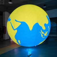 Ballon gonflable géant en PVC de 3 m avec logo personnalisé éclairé par LED, globe terrestre étanche, décoration pour événements religieux/promotion de marque/fête