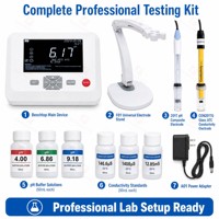 Analyseur d'eau multiparamètres professionnel de paillasse avec imprimante Bluetooth, précision pH 0,01, conductimètre TDS ORP de laboratoire