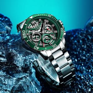 Reloj de Pulsera Cronógrafo de Cuarzo para Hombre, de Acero Inoxidable, con Esfera de Cristal, Resistente al Agua, OEM ODM - Product Image 2