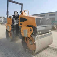 Compacteur routier hydraulique vibrant à essence, refroidi par eau, 2,5 tonnes, fabriqué en Chine