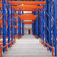 Estanterías de Almacenamiento de Paletas de Doble Profundidad para Pasillos Estrechos de Alta Densidad, con Vigas Ajustables de Acero Laminado en Frío Q235B, para Almacenes Generales