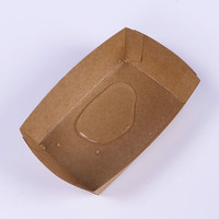 Fantasy B3 Snacks jetables Kraft papier bateau plateau plateau de restauration rapide Hot Dog Hamburger emballage boîte de papier