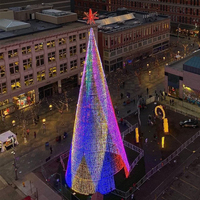 Décoration de Noël et d'Halloween : Motif LED Géant en Forme de Cône, Éclairage d'Arbre, Guirlande Spirale Artificielle Unique, Étanchéité IP65 pour Extérieur