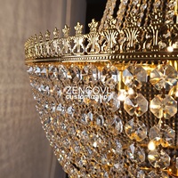 Lustre luxueux en Cristal, style Empire français, design vintage, éclairage d'intérieur, luminaire décoratif de plafond