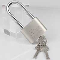 Cadenas en fer électroplaqué à grande anse arrondie, avec longue et courte anse, antivol, à clé - Cadenas Candado Lucchetti