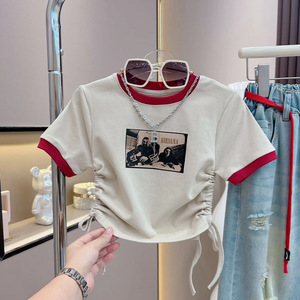 Completi Estivi per Bambine 2026: Nuovi Set <span class=keywords><strong>Trendy</strong></span> per Bambini Grandi, Jeans a Gamba Larga Stile Street con Camicie a Maniche Corte - Product Image 2