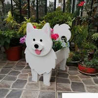 Pot de fleurs personnalisé en forme de chien pour la décoration de la maison, du jardin et des centres commerciaux, en panneau de mousse PVC, idéal comme cadeau