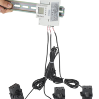 Acrel ADL400N-CT Esay instalasi 3 fase Kwh Meter 485 Power Meter dengan 3 CTs terbuka untuk Kabinet dan PV surya